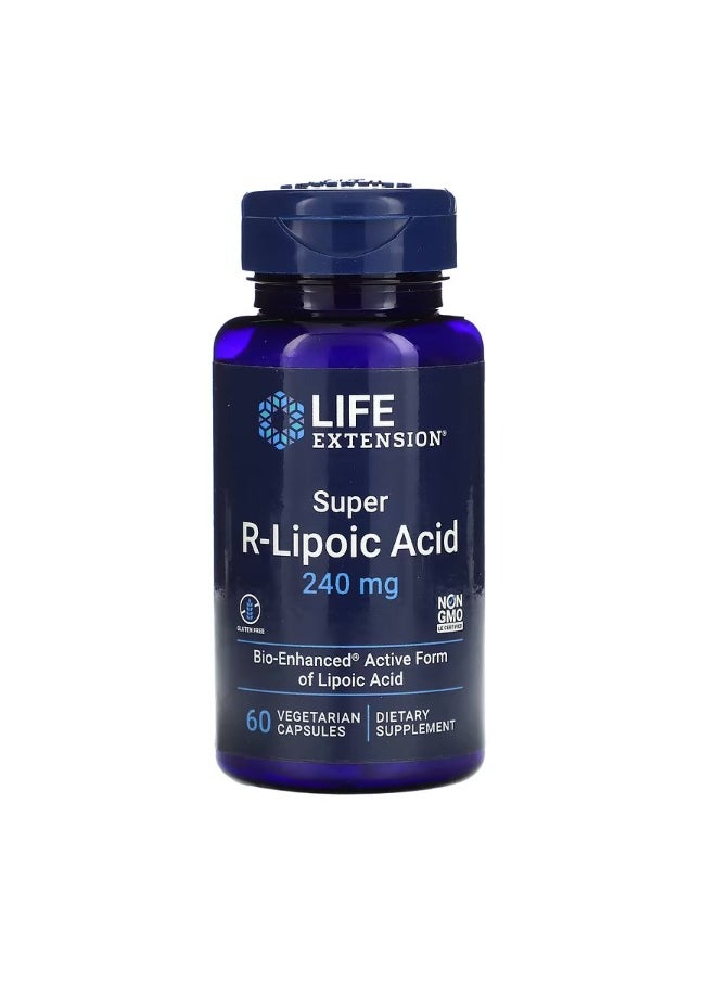 Super R Lipoic Acid 240 mg 60 Vegetarian Capsules