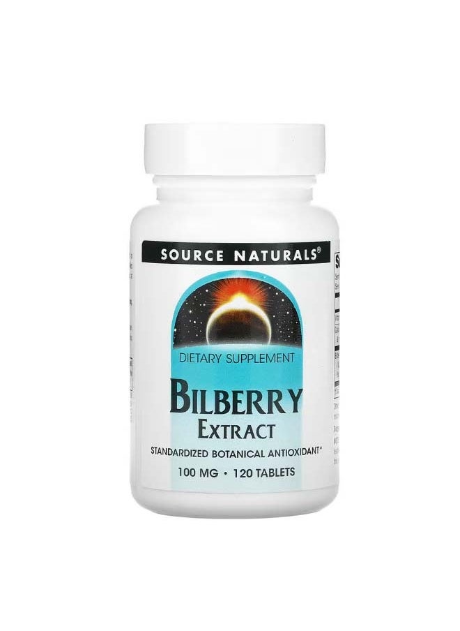 Bilberry Extract 100 mg 120 Tablets