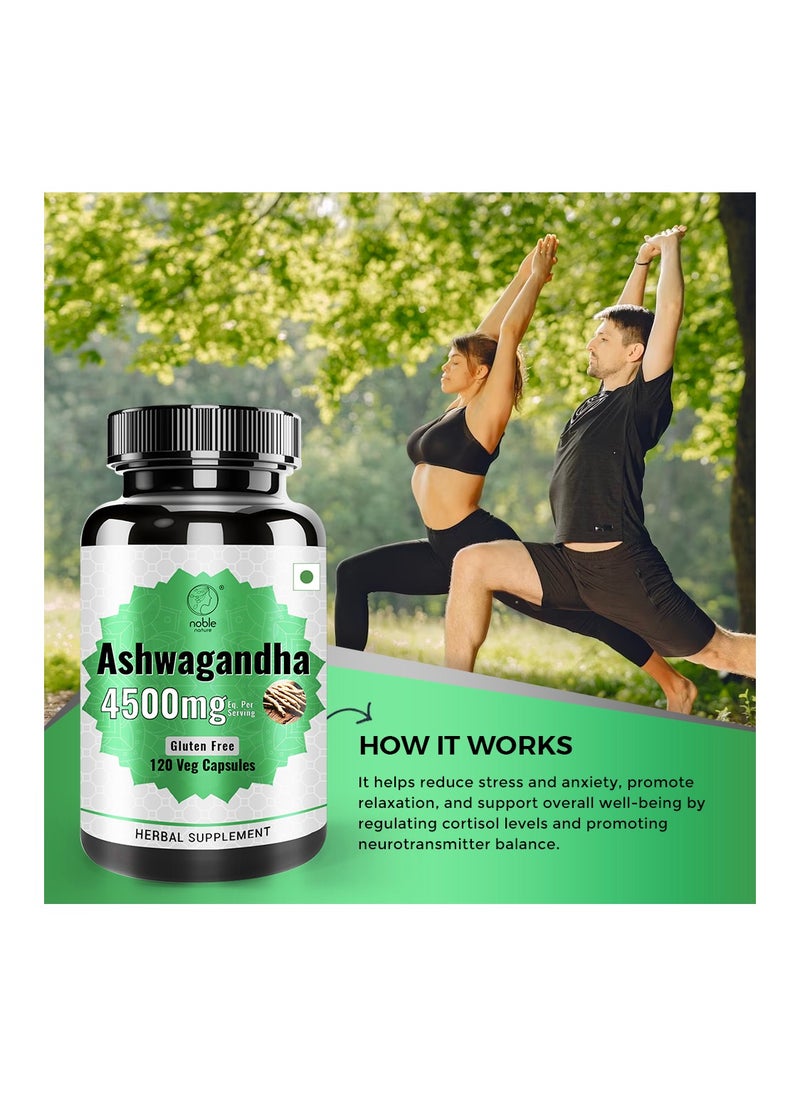 Ashwagandha 4500mg - Gluten Free - 120 Capsules