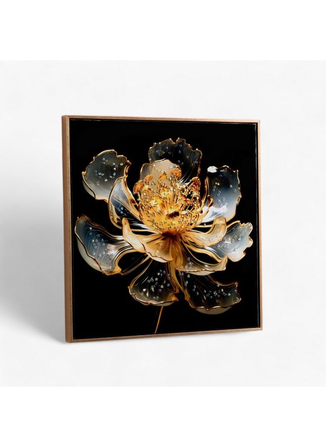 Nairobi Acrylic And Gloss Flower Framed Wall Art 62 X 3.5 X 62 Cm