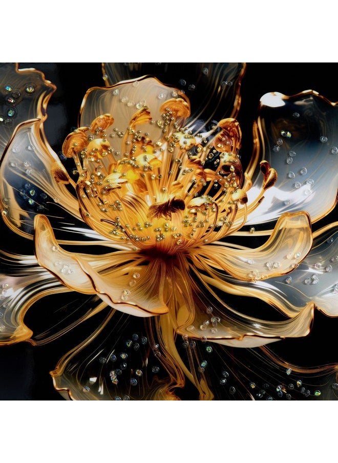 Nairobi Acrylic And Gloss Flower Framed Wall Art 62 X 3.5 X 62 Cm
