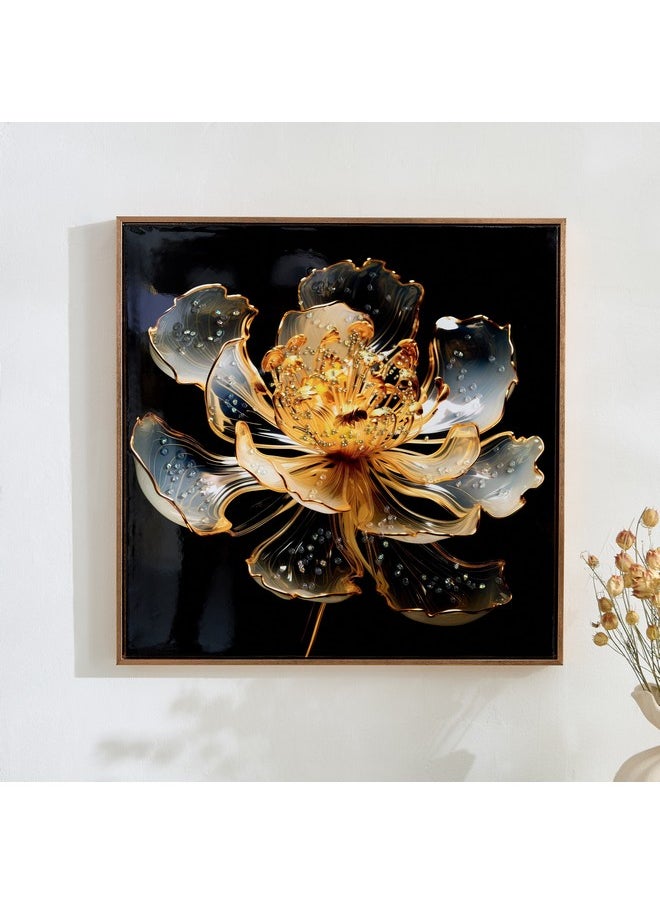 Nairobi Acrylic And Gloss Flower Framed Wall Art 62 X 3.5 X 62 Cm