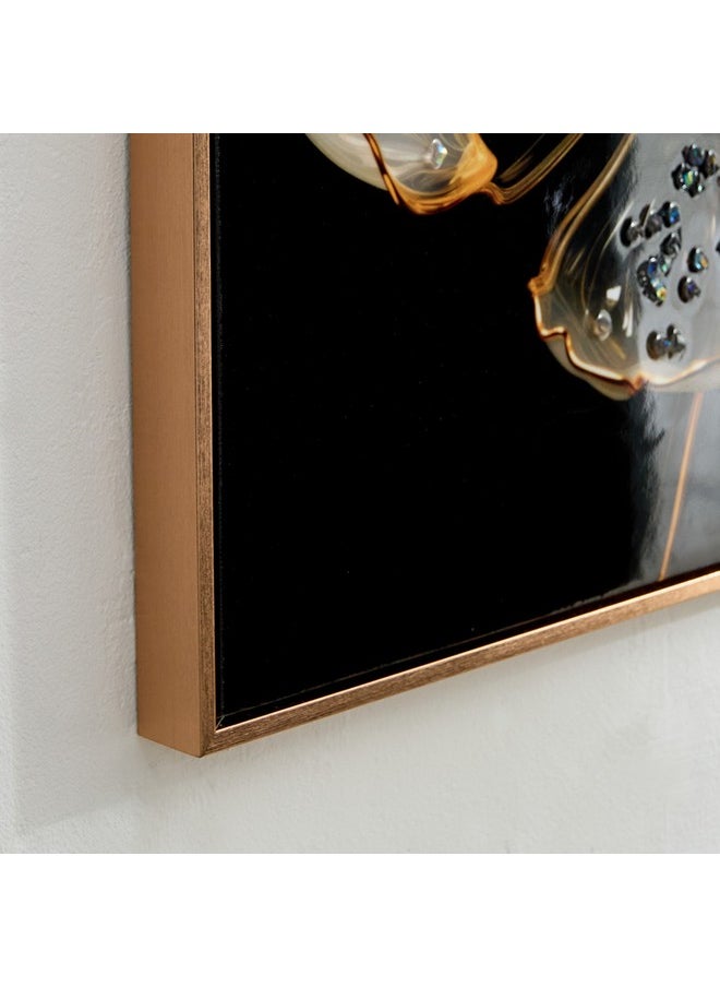 Nairobi Acrylic And Gloss Flower Framed Wall Art 62 X 3.5 X 62 Cm
