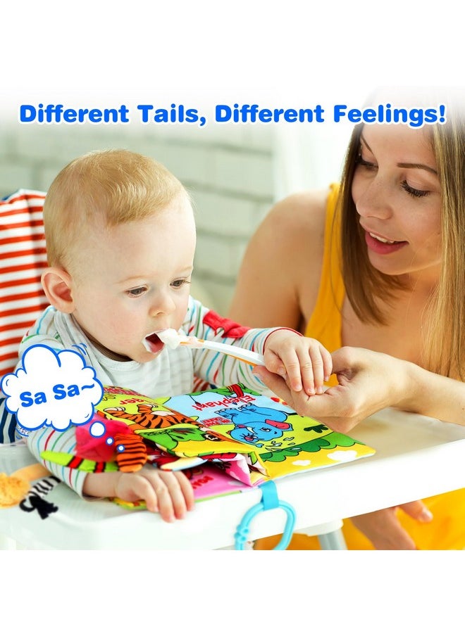 Soft Baby Books For 0-18 Month Olds - 2Pcs Crinkle Cloth Books With Forest & Ocean Themes, Tummy Time Toys For Infants, Sensory Books For Babies, Ideal Christmas