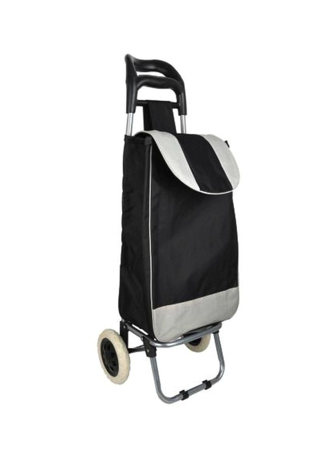 Easy Pull Shopping Bag With Wheels Black/White