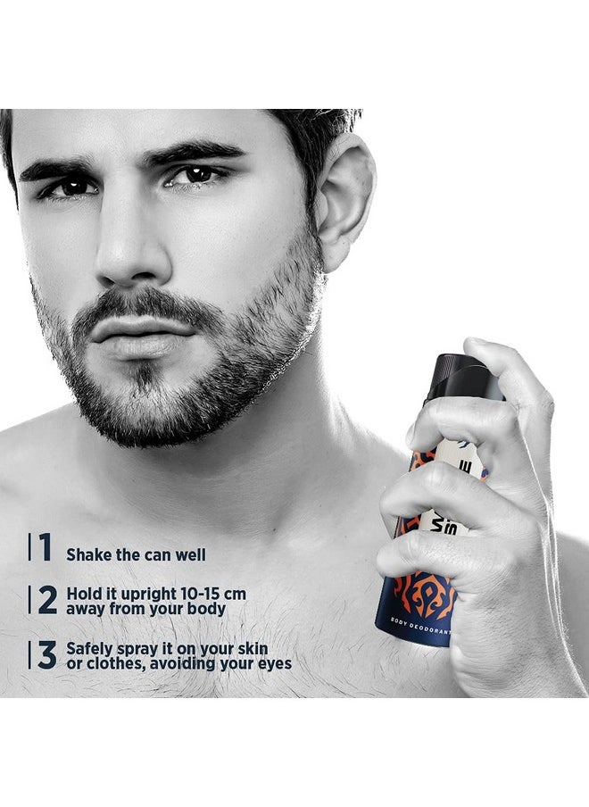 Legend Deodorants For Men, Long Lasting Masculine Body Spray, Pack Of 2 (225Ml Each)