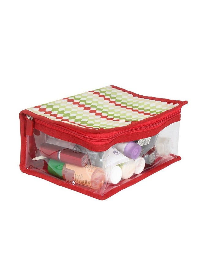 Pretty Krafts Red Strips Make up Case (vanity kit)