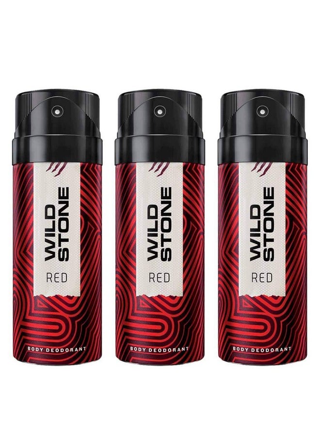 Wild Stone Deodorant - Red Body (150ml) (Pack of 3)