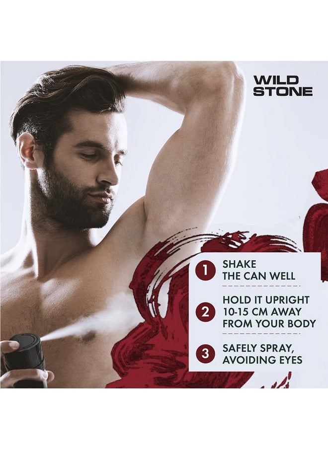 Wild Stone Ultra Sensual Long Lasting Spray Deodorant For Men, Pack Of 2 (225Ml Each)