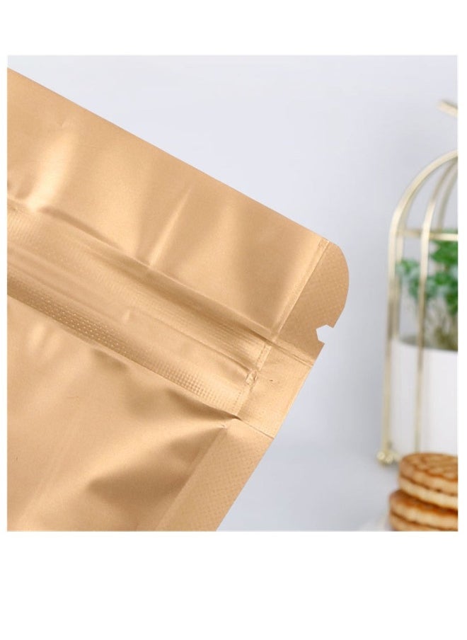 50 Pcs Golden Mylar Bags 6.3 x 9.4 Inch Holographic Bags Mylar Vacuum Seal Bags for Food Storage Coffee Beans Jewelry Packaging