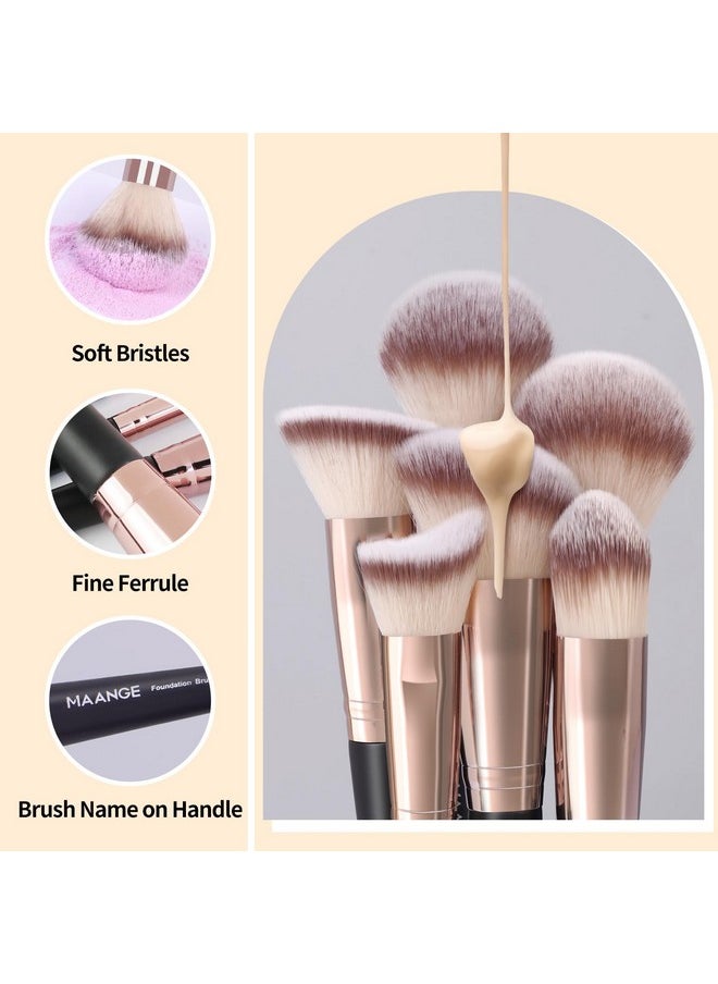 34 Pcs Makeup Brush Set Professional Makeup Brushes Kit Foundation Powder Eye Shadow Concealers Blending Brush Set Premium Synthetic Makeup Tool Gift For Women (Black)