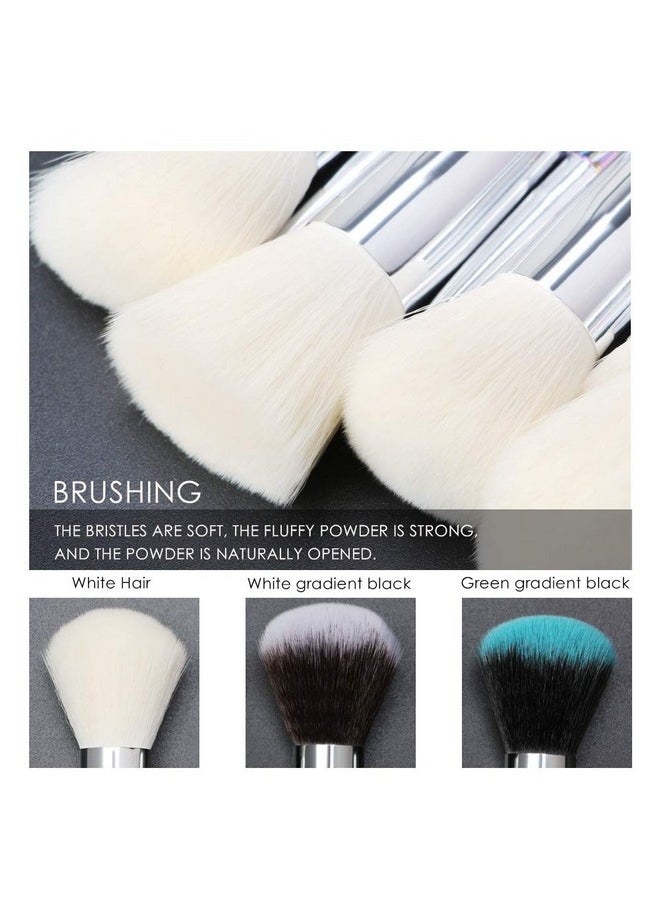 Brushes Crystal Handle Set, Professional Make Up Brushes Tenmon 10 Pcs Crystal Transparent Handle Kabuki Face Powder Foundation Brush Concealer Eye Shadow Eyeliner Eyebrow Brush (Purple)