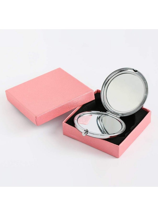 Unique Travel Pocket Mirror Birthday Gifts for Women Wife Girlfriend Daughter Sister Engraved Gift Ideas for Mothers Day Anniversary Valentines (To My Wife(2.6in)), Silver)