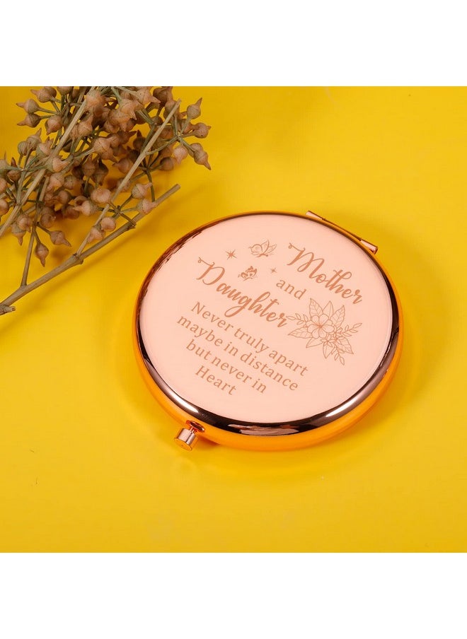 TI-EDC Compact Makeup Mirror Mom Gifts from Daughter Mom Birthday Gifts Mothers and Daughter Never Truly Apart Gifts