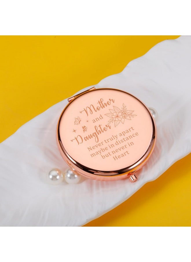 TI-EDC Compact Makeup Mirror Mom Gifts from Daughter Mom Birthday Gifts Mothers and Daughter Never Truly Apart Gifts