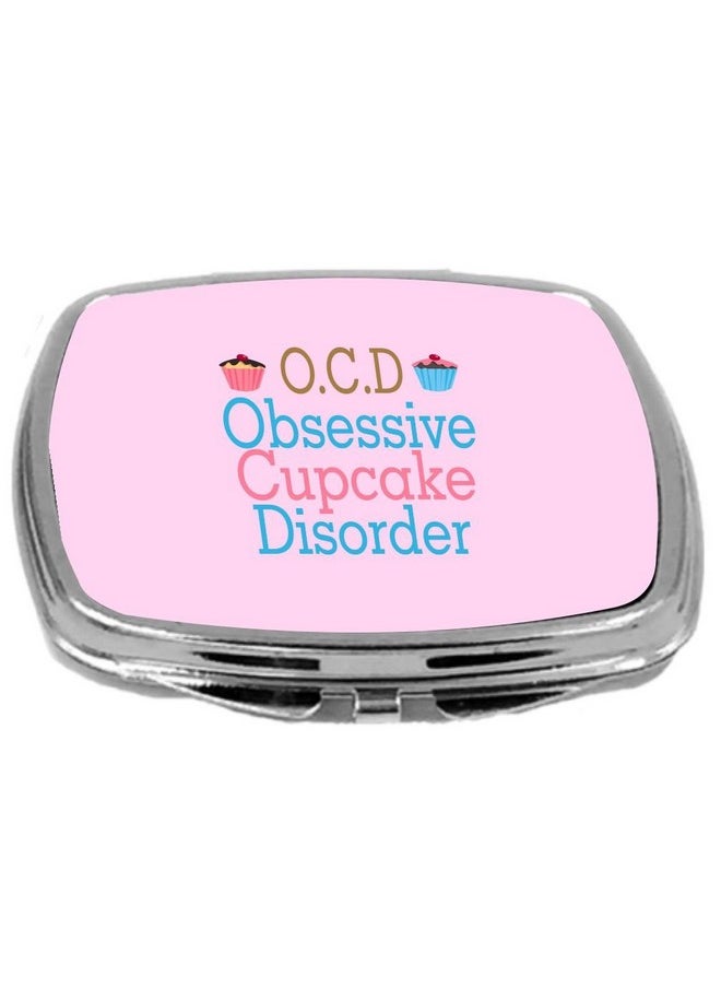 Rikki Knight O.C.D Design Compact Mirror, Obsessive Cupcake Disorder, 3 Ounce