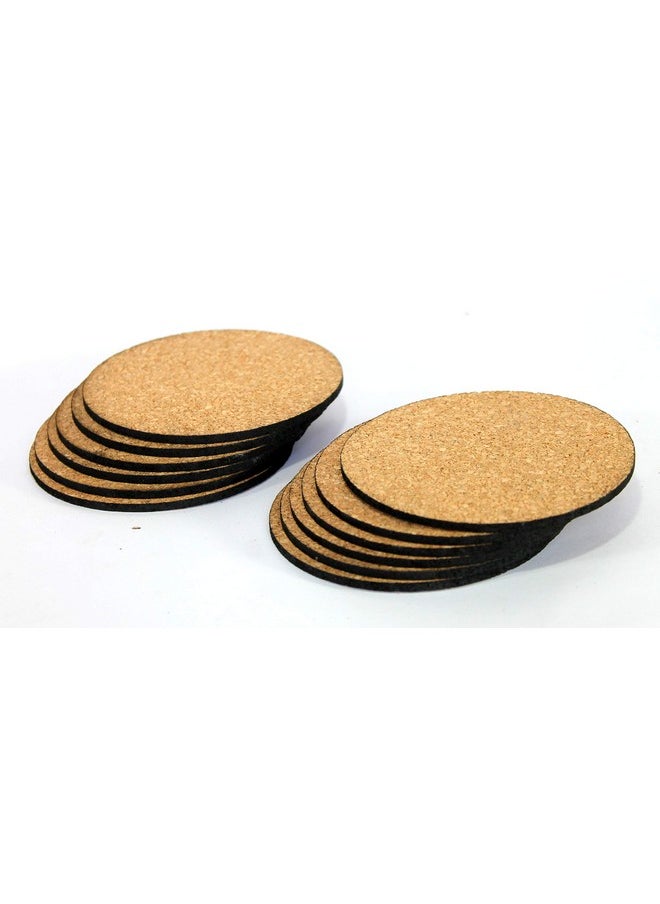 KLEO - Bar Beer Coffee Cork Coasters Set (Set of 12) - Long Lasting, Heat Resist, Absorbs Spilled Liquid, Non Slippery and Scratch Free