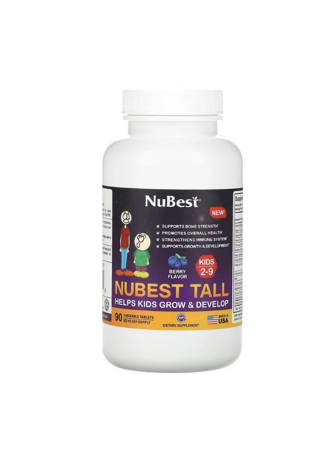 Tall Kids 2 9 Berry 90 Chewable Tablets