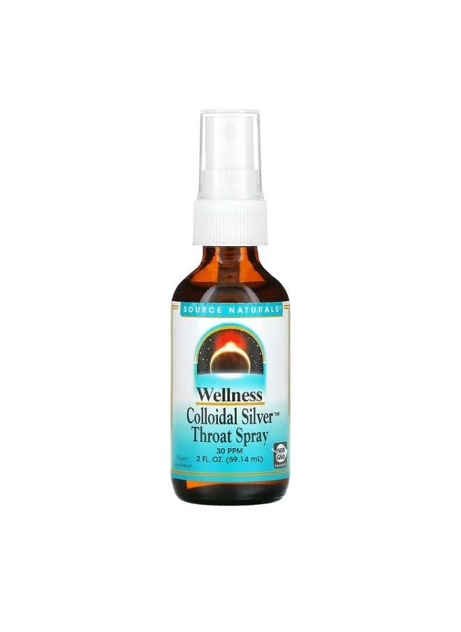 Wellness Colloidal Silver Throat Spray 30 PPM 2 fl oz 59.14 ml