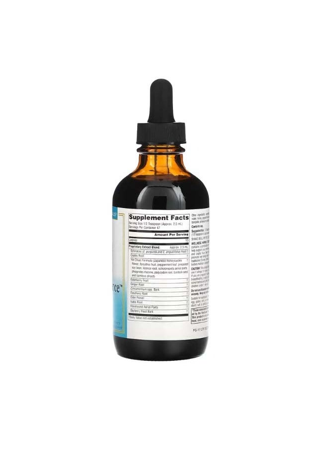 Wellness Herbal Resistance Liquid with Echinacea Coptis And Yin Chiao Alcohol Free 4 fl oz 118.28 ml