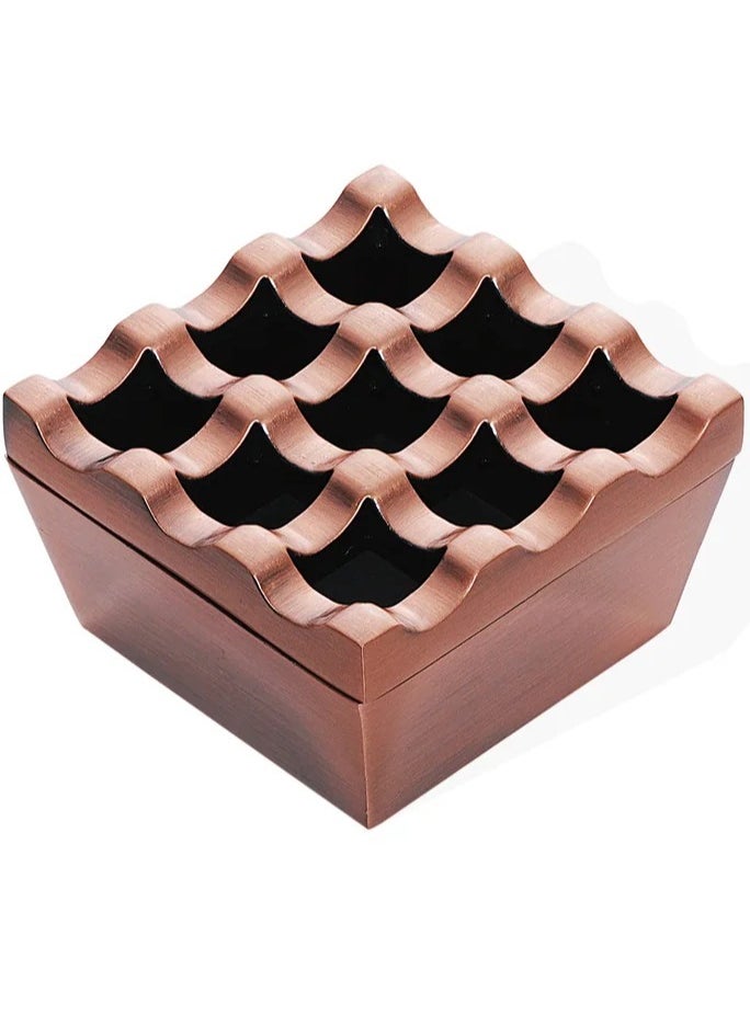 Metal 9 Square Hole Cubes Windproof Indoor Outdoor Patio Home Office Living Room Hotel Rose Gold Antique Brass