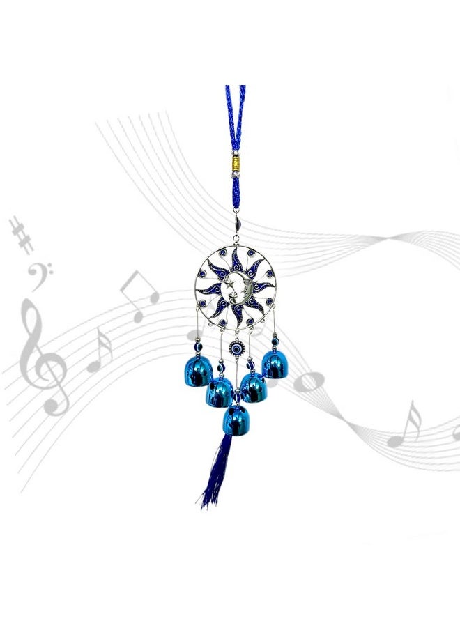 DT DECTONE Nazar Battu Evil Eye Hanging Wall Decor Interior Accessories for The Home Good le: Fortune Vastu for Decoration and Prosperity - Wind Chime Bells
