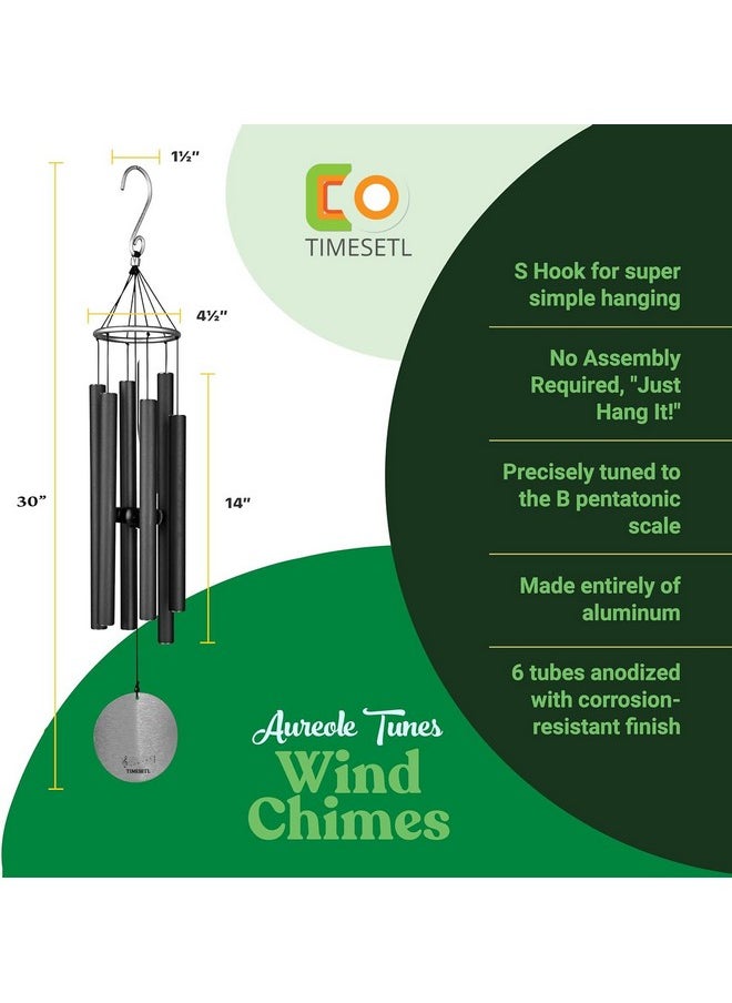 TIMESETL Wind Chimes Outdoor Large Deep Tone,30 Inch Large Wind Chimes for Outside Tuned Relaxing Soothing Low Bass,Memorial Wind Chimes