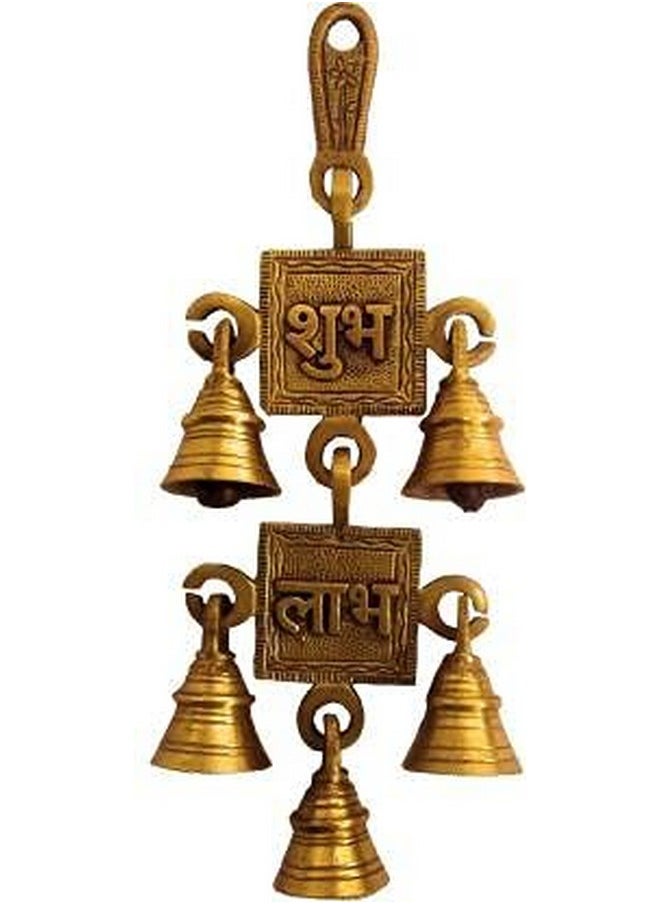 UAPAN MetalCraftT Brass Brass Shubh Labh Hanging Bells Set