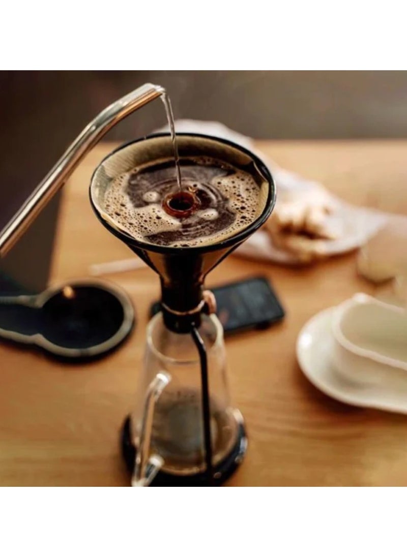 Gina Smart Coffee Maker with Integrated Scale, Brew your coffee in 3 different ways - pour-over, immersion, and cold drip, Bluetooth App Connectivity - Black