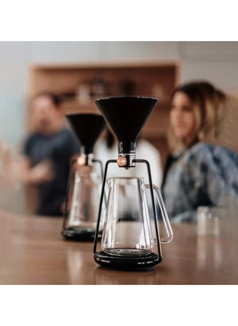 Gina Smart Coffee Maker with Integrated Scale, Brew your coffee in 3 different ways - pour-over, immersion, and cold drip, Bluetooth App Connectivity - Black