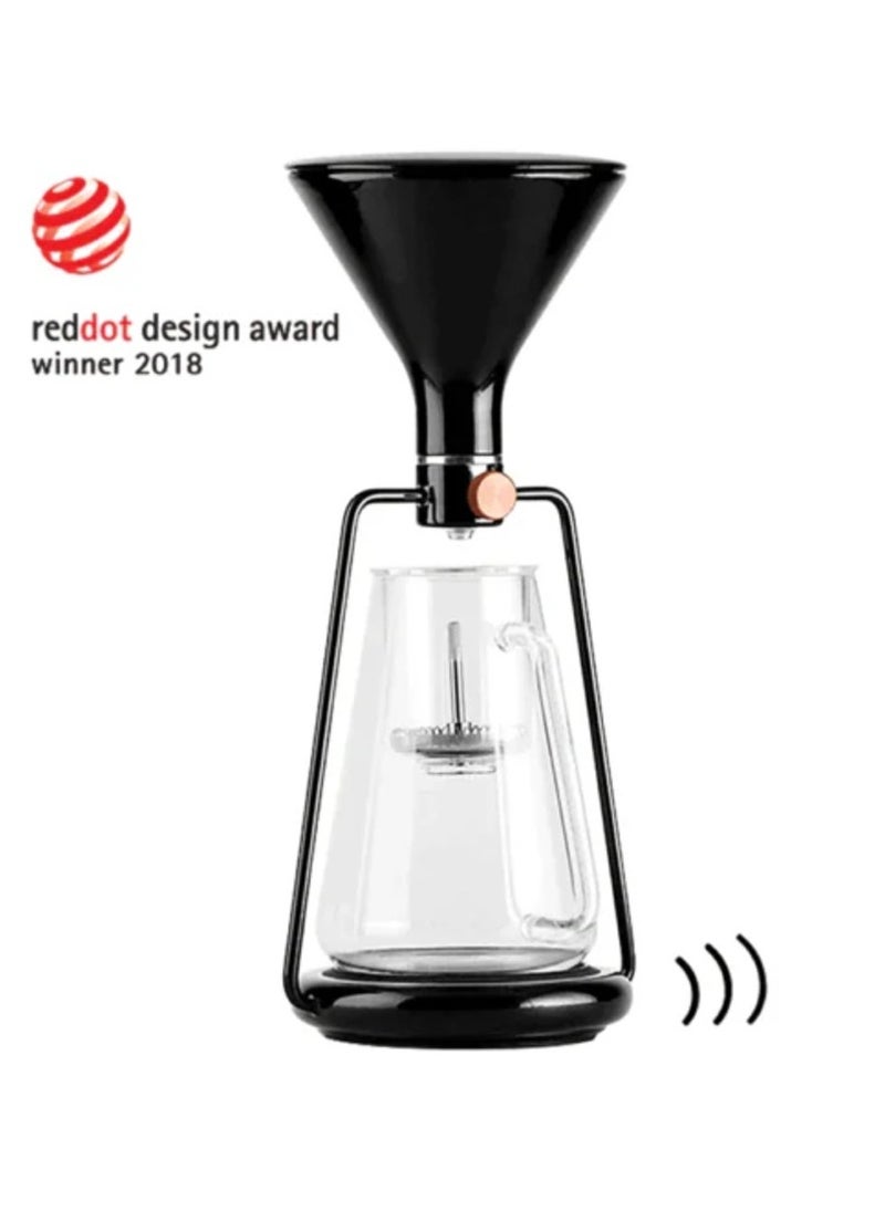 Gina Smart Coffee Maker with Integrated Scale, Brew your coffee in 3 different ways - pour-over, immersion, and cold drip, Bluetooth App Connectivity - Black