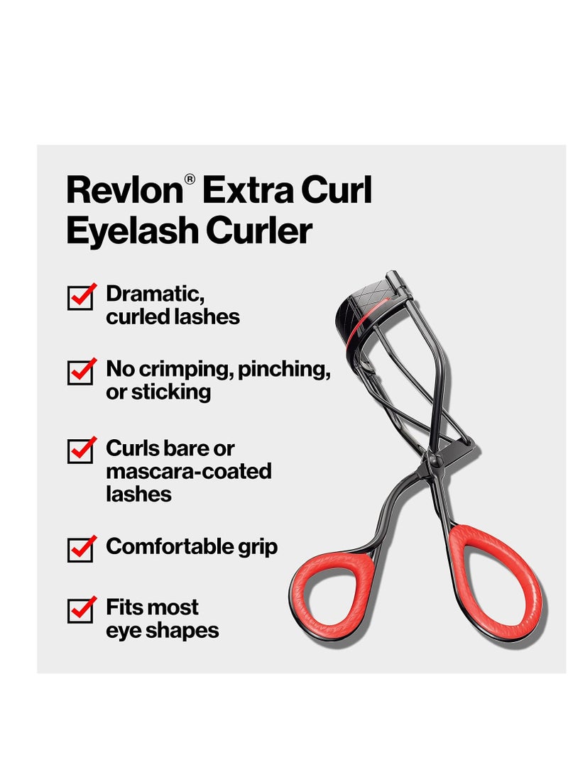 Eyelash Curler, Precision Curl Control for All Eye Shapes, Lifts & Defines, Easy to Use (Pack of 1) Black/Red