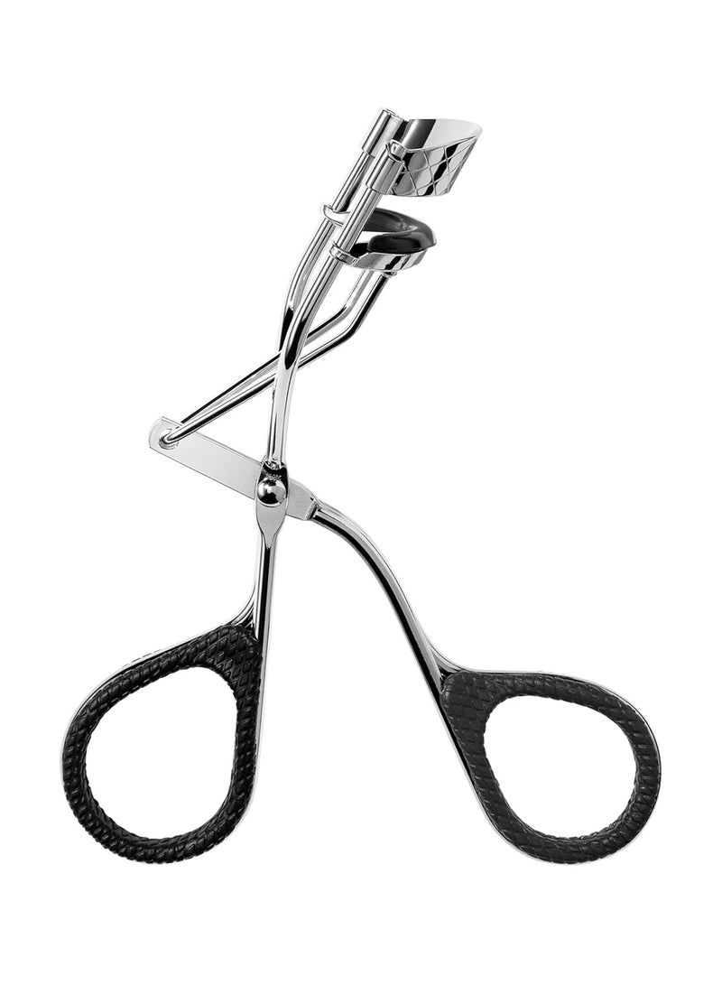 Natural Curl Eyelash Curler, Beauty Stocking Stuffers for Women, Gives Natural Lash Lift, Finger Grips for Non-Slip Grip, 1 Count Silver/Black