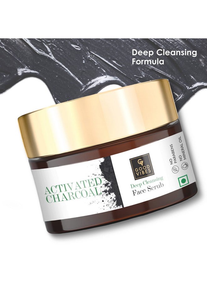 Good Vibes Deep Cleansing Face Scrub, Activated Charcoal (100 G)