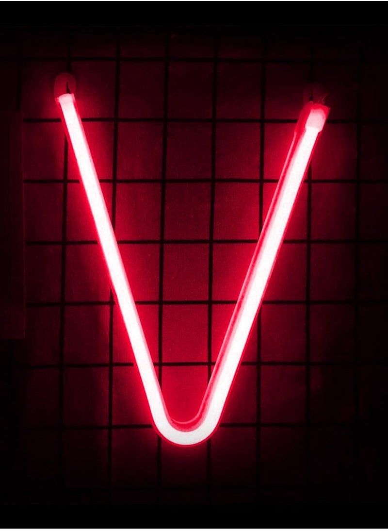 LED Neon Flex Letter Light V 30x24cm