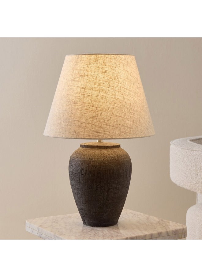 Nash Terracotta Base Table Lamp With Linen Shade 35 X 52 X 35 Cm