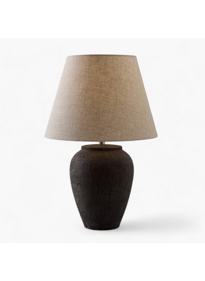 Nash Terracotta Base Table Lamp With Linen Shade 35 X 52 X 35 Cm