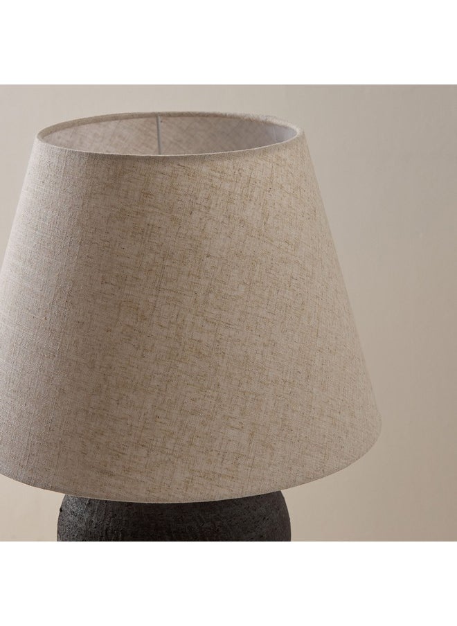 Nash Terracotta Base Table Lamp With Linen Shade 35 X 52 X 35 Cm