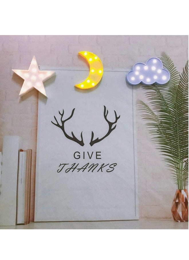 Night Light, LED  Moon Star and Cloud Shaped Marquee Decorations Sign Light Operated Table Lamp for Kids Children Bedroom Lighting Birthday Party Decor