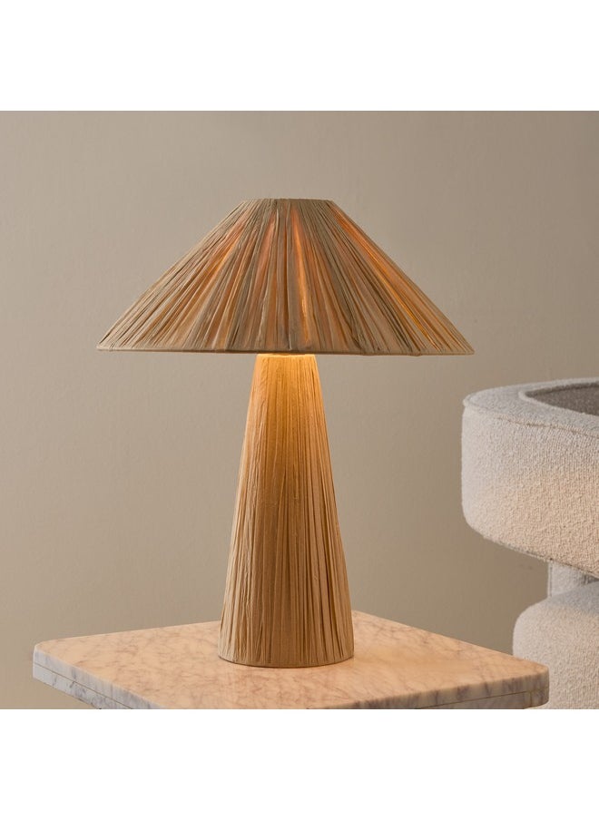 Nash Raffia Table Lamp Base And Shade 37.5 X 45.5 X 37.5 Cm