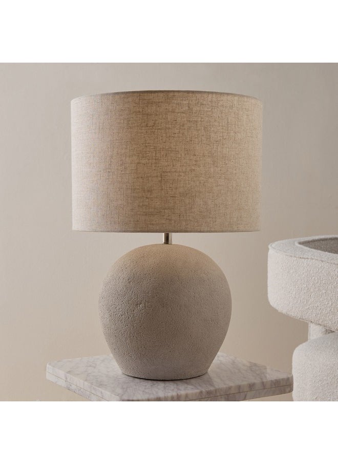 Nash Fiberclay Table Lamp Base With Linen Shade 38 X 54.5 X 38 Cm