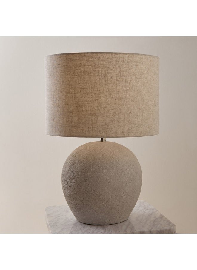 Nash Fiberclay Table Lamp Base With Linen Shade 38 X 54.5 X 38 Cm