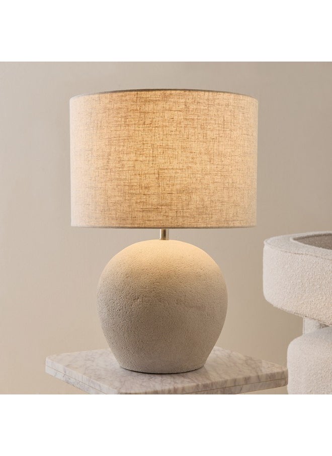 Nash Fiberclay Table Lamp Base With Linen Shade 38 X 54.5 X 38 Cm