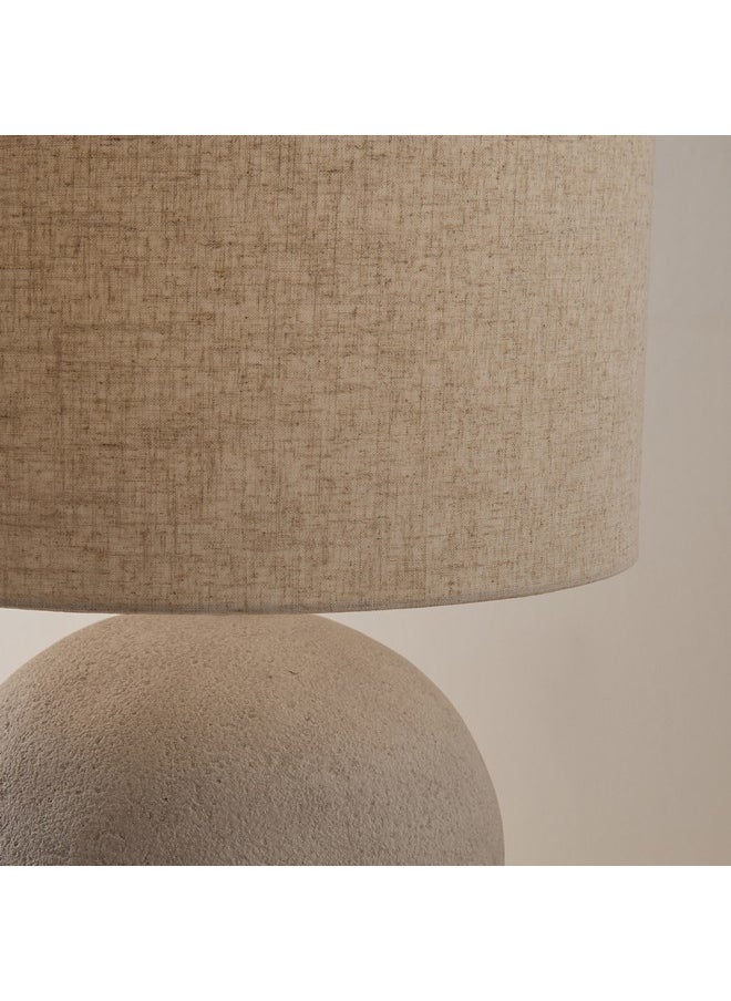 Nash Fiberclay Table Lamp Base With Linen Shade 38 X 54.5 X 38 Cm