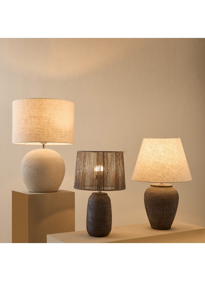 Nash Fiberclay Table Lamp Base With Linen Shade 38 X 54.5 X 38 Cm