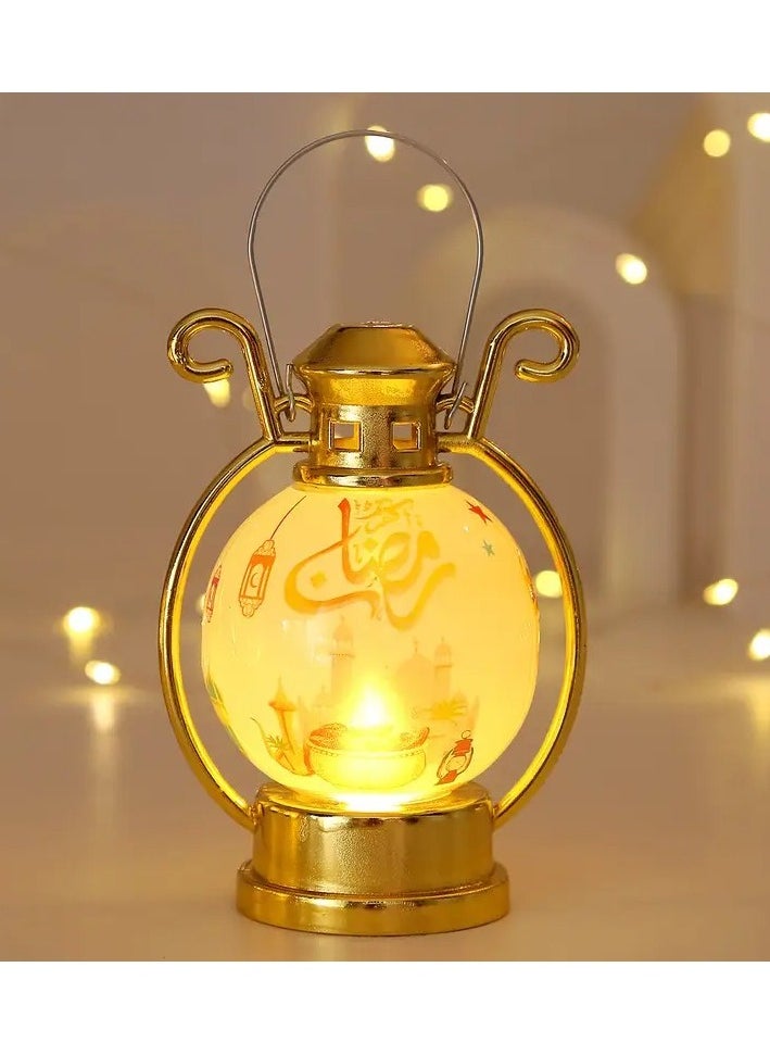 2pcs Moroccan Arab Ramadan Wind Light LED Electronic Candle Night Lights, Castle Candle Lamp, Star Moon Wind Lamp, Small Lantern Candle Holder Ornament Islamic Muslim Ramadan And Eid AI-Fitr LED Hanging Lantern For Ramadan Home Party Decoration Assorted Color And Design