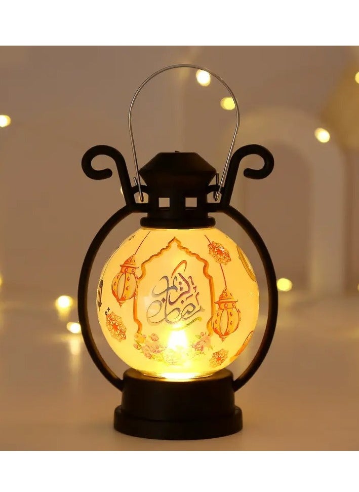 2pcs Moroccan Arab Ramadan Wind Light LED Electronic Candle Night Lights, Castle Candle Lamp, Star Moon Wind Lamp, Small Lantern Candle Holder Ornament Islamic Muslim Ramadan And Eid AI-Fitr LED Hanging Lantern For Ramadan Home Party Decoration Assorted Color And Design