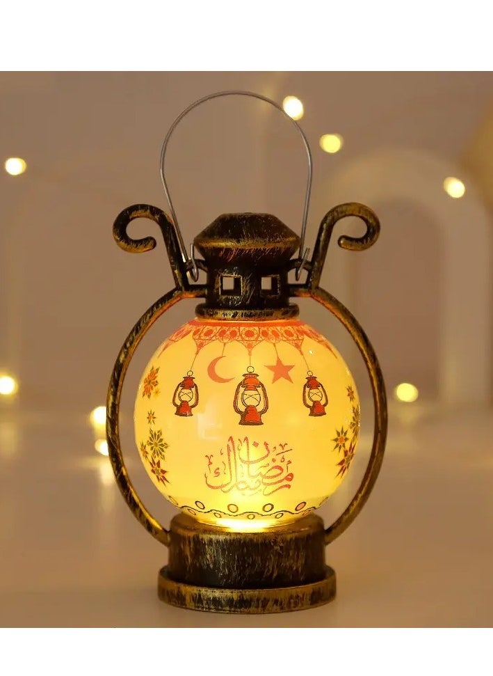 2pcs Moroccan Arab Ramadan Wind Light LED Electronic Candle Night Lights, Castle Candle Lamp, Star Moon Wind Lamp, Small Lantern Candle Holder Ornament Islamic Muslim Ramadan And Eid AI-Fitr LED Hanging Lantern For Ramadan Home Party Decoration Assorted Color And Design