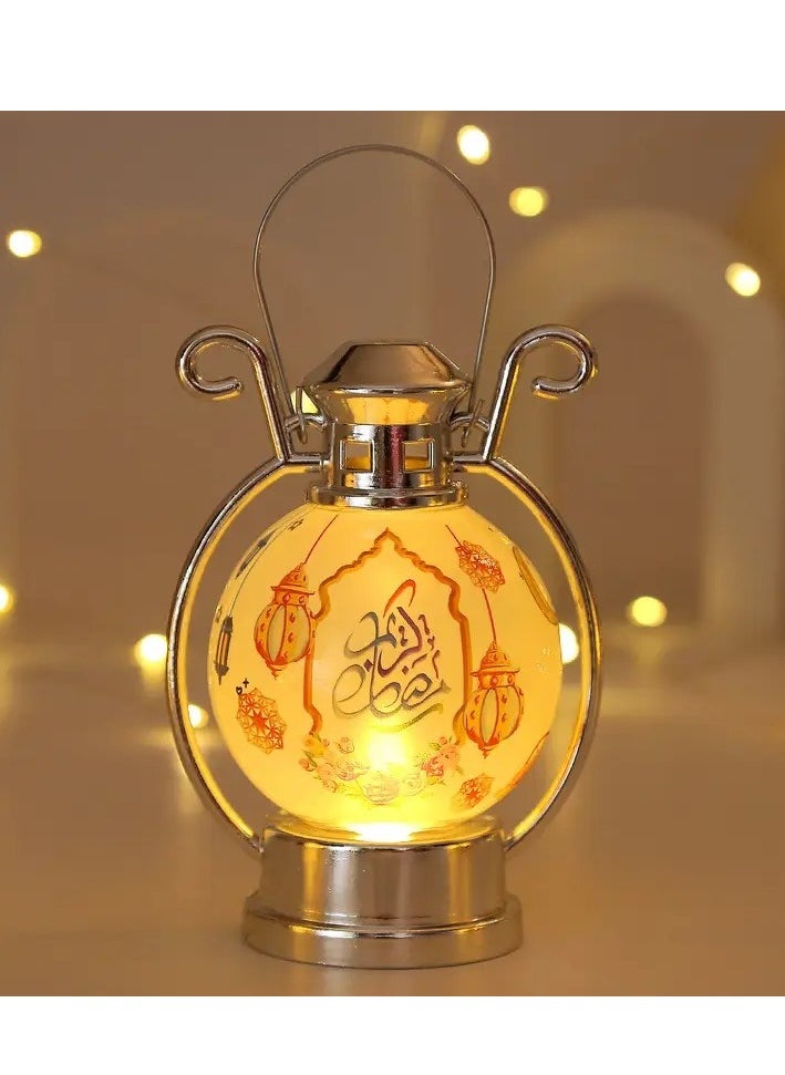 2pcs Moroccan Arab Ramadan Wind Light LED Electronic Candle Night Lights, Castle Candle Lamp, Star Moon Wind Lamp, Small Lantern Candle Holder Ornament Islamic Muslim Ramadan And Eid AI-Fitr LED Hanging Lantern For Ramadan Home Party Decoration Assorted Color And Design