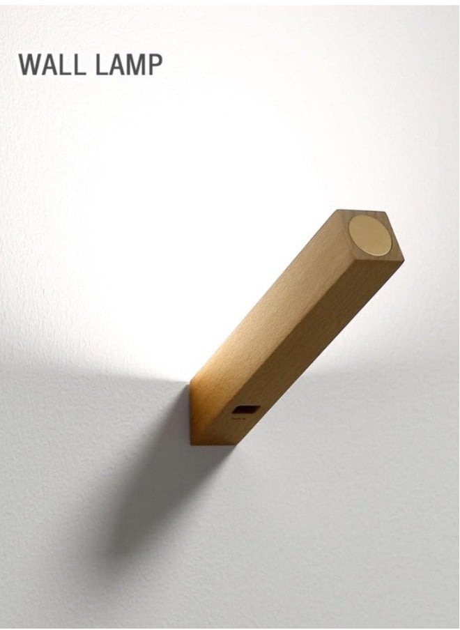 LED Desk Lamp for Home Office,Desk Light Touch Control Foldable Dimmable Lamp Wall Lamp Wooden Night Light